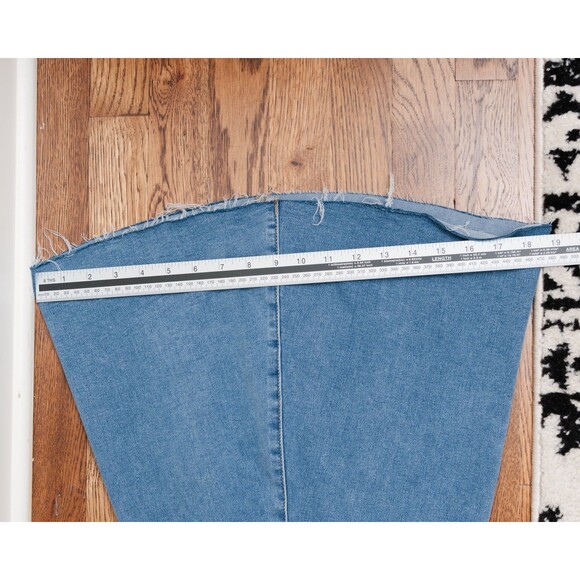 We the Free Flare Jeans Womens 28 Float On Pant Love Letters Bell Bottoms Fray - Picture 10 of 12